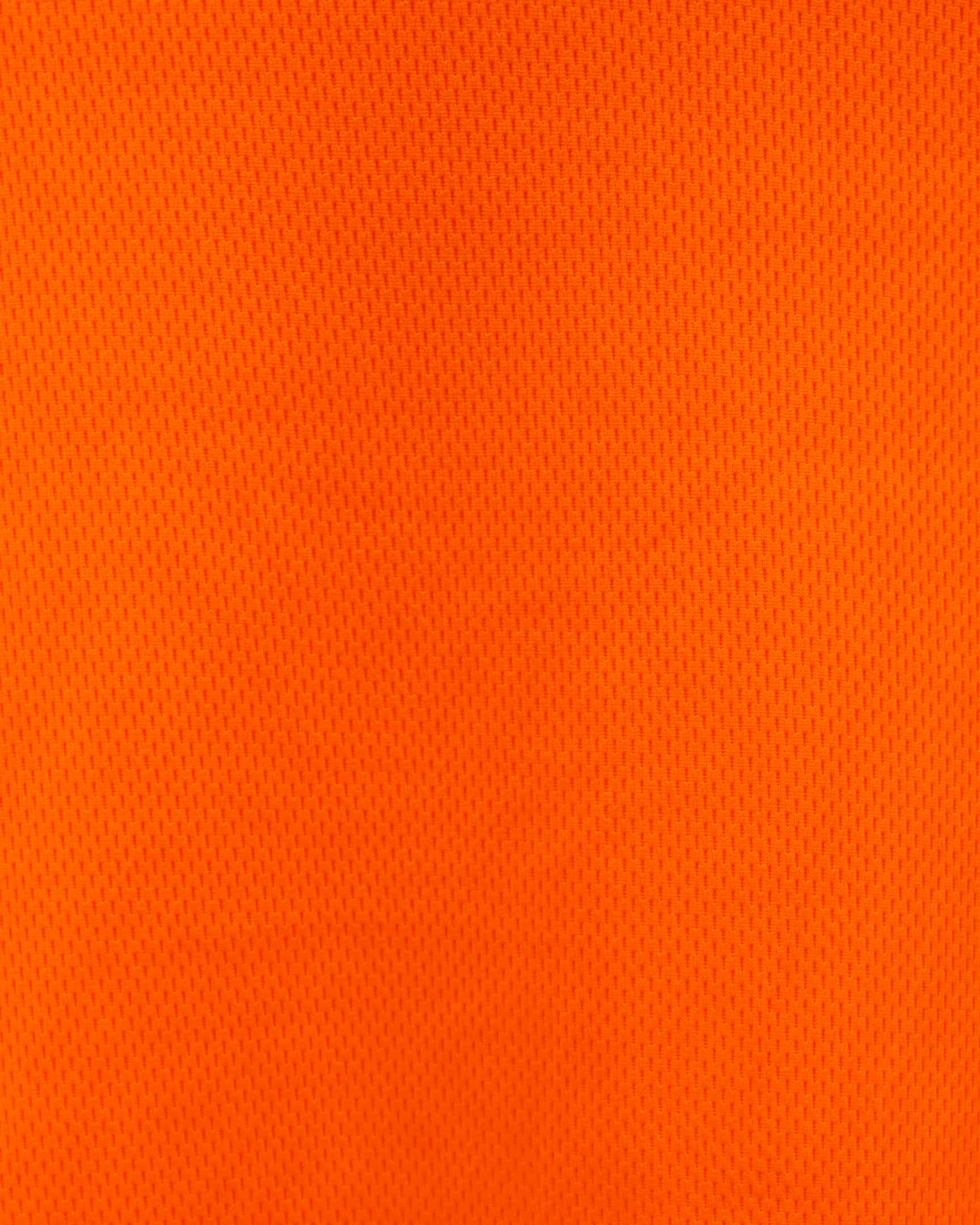 Vohl Hi Vis Long Sleeve T-Shirt – Safety Orange – SKU HV-LS-200, breathable Coolpass® mesh fabric close-up  | color:safety-orange