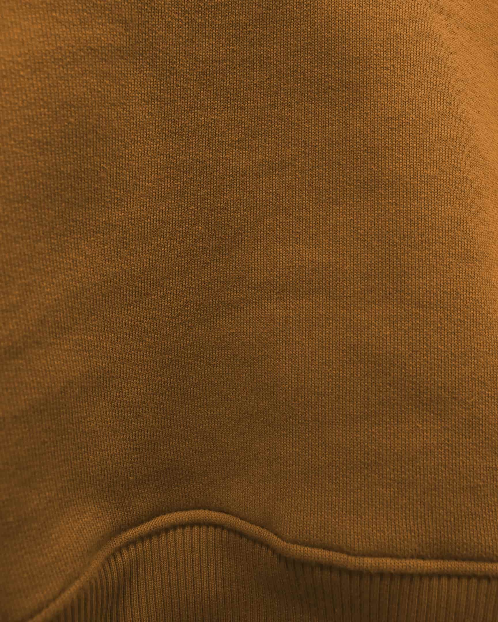 Vohl Heavyweight Fleece Hoody – Tobacco – SKU WW-PO-800, heavyweight fleece fabric close-up | color:tobacco