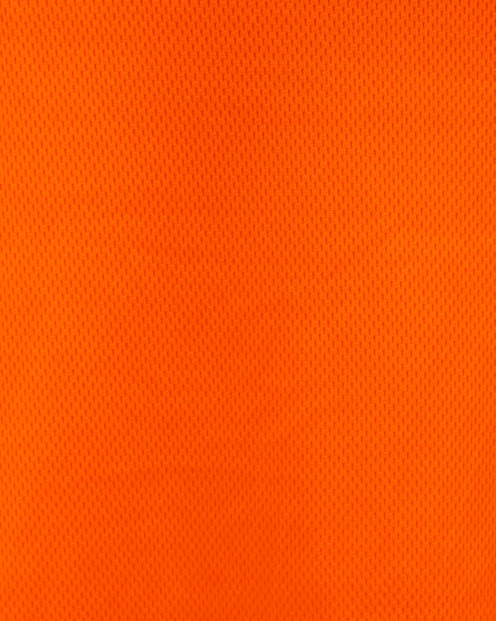 Vohl Hi Vis Short Sleeve T-Shirt – Safety Orange – SKU HV-SS-200, breathable Coolpass mesh fabric close-up | color:safety-orange