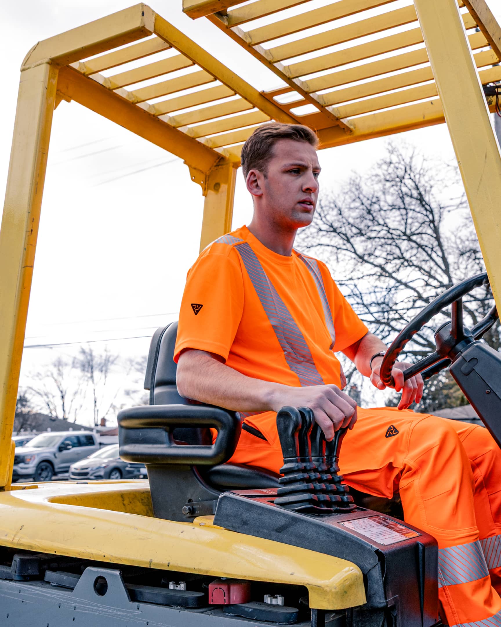 Vohl Hi Vis Short Sleeve Reflective T-Shirt – Safety Yellow – SKU HV-SS-105,  Lifestyle | color:safety-orange