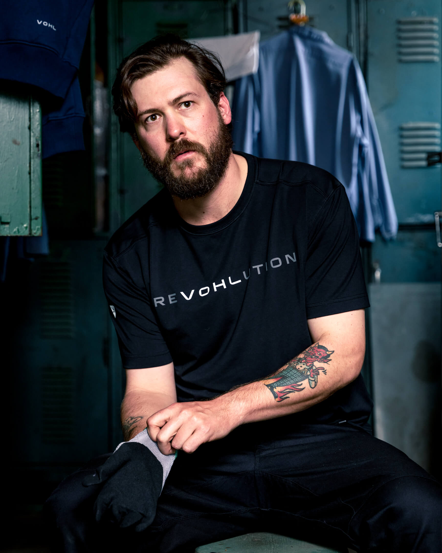 Vohl 313 Revohlution T-Shirt in Black – SKU WW-RT-900, Lifestyle front | color:black