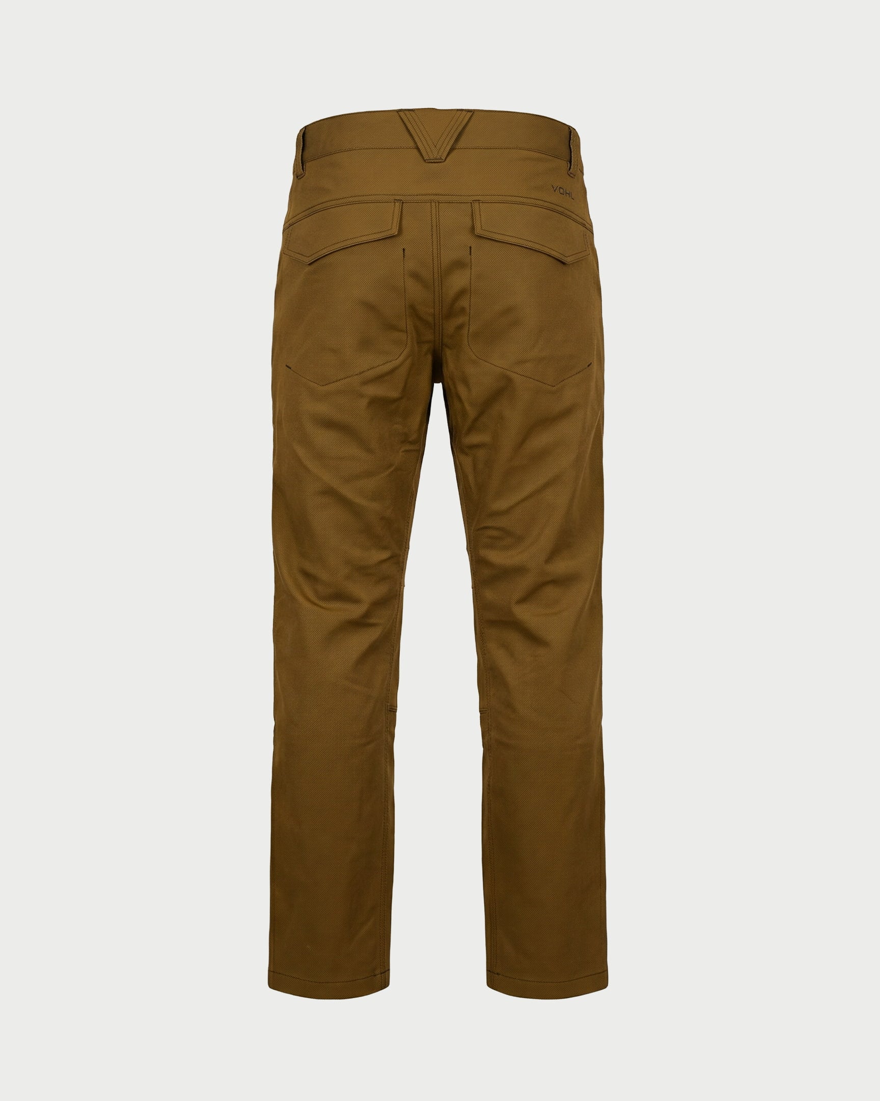 Vohl Straight Leg Pant – Tobacco – SKU WW-SP-800, back view with rear pockets and straight leg silhouette | color:tobacco