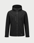 Vohl Lined Winter Jacket - Black - SKU WW-WJ-900, front view with full zip, hood, zip chest pocket and Cordura reinforced outer shell | color:black